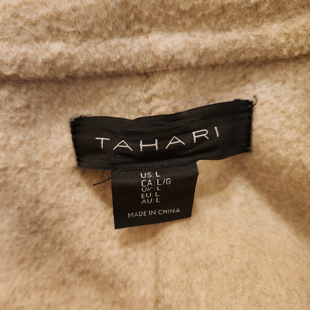 Tahari Grey And Beige Wool Coat - Picture 3 of 4